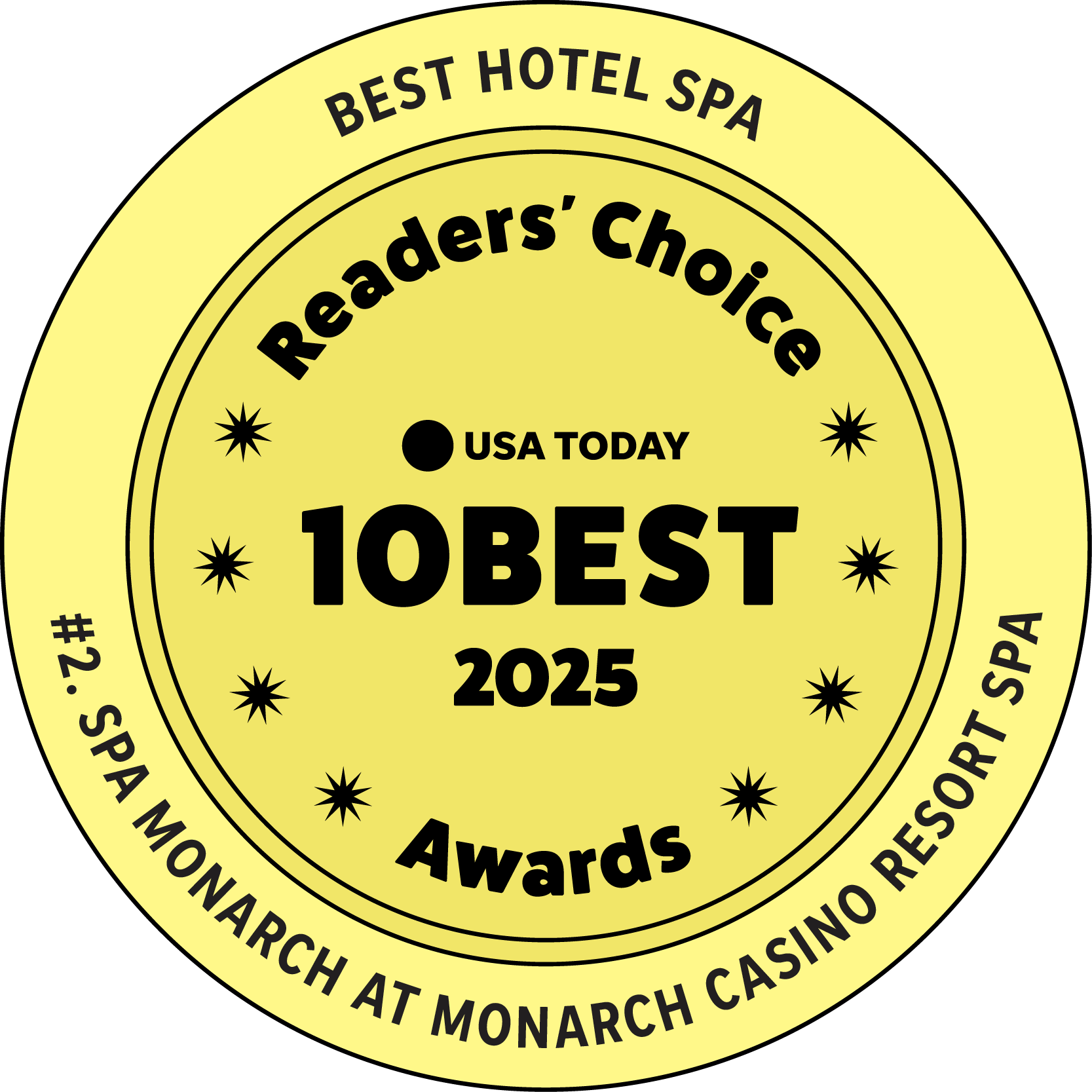 USA Today Readers Rank Spa Monarch #2 Hotel Spa in the Country for the Second Year