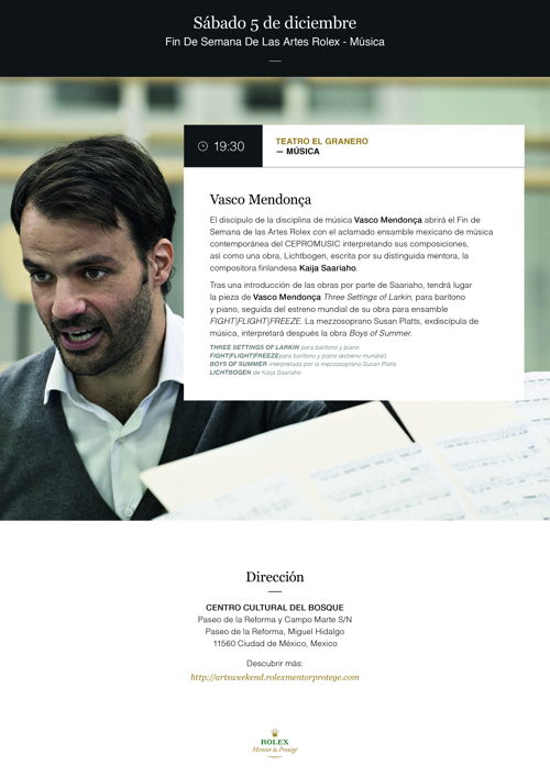 Presentación de Música con Kaija Saariaho y Vasco Mendonça