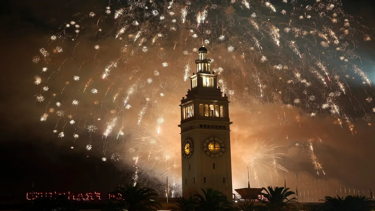 Ferry Building fireworks, San Francisco