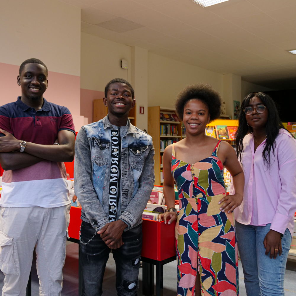 Van L naar R: Cheikh, Foday, Michaëla en Patricia,  ©Nneka Odigwe Gomez 