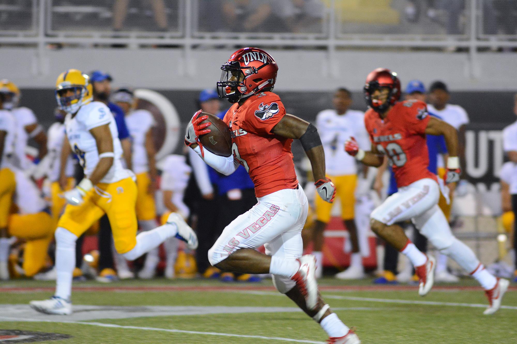 Lexington Thomas in action for the Rebels | ​ Photo Courtesy: UNLV Athletics