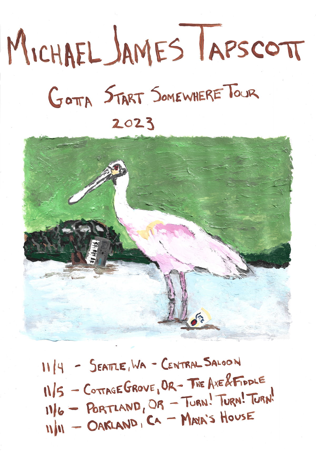 Michael James Tapscott - Nov 2023 Tour Poster