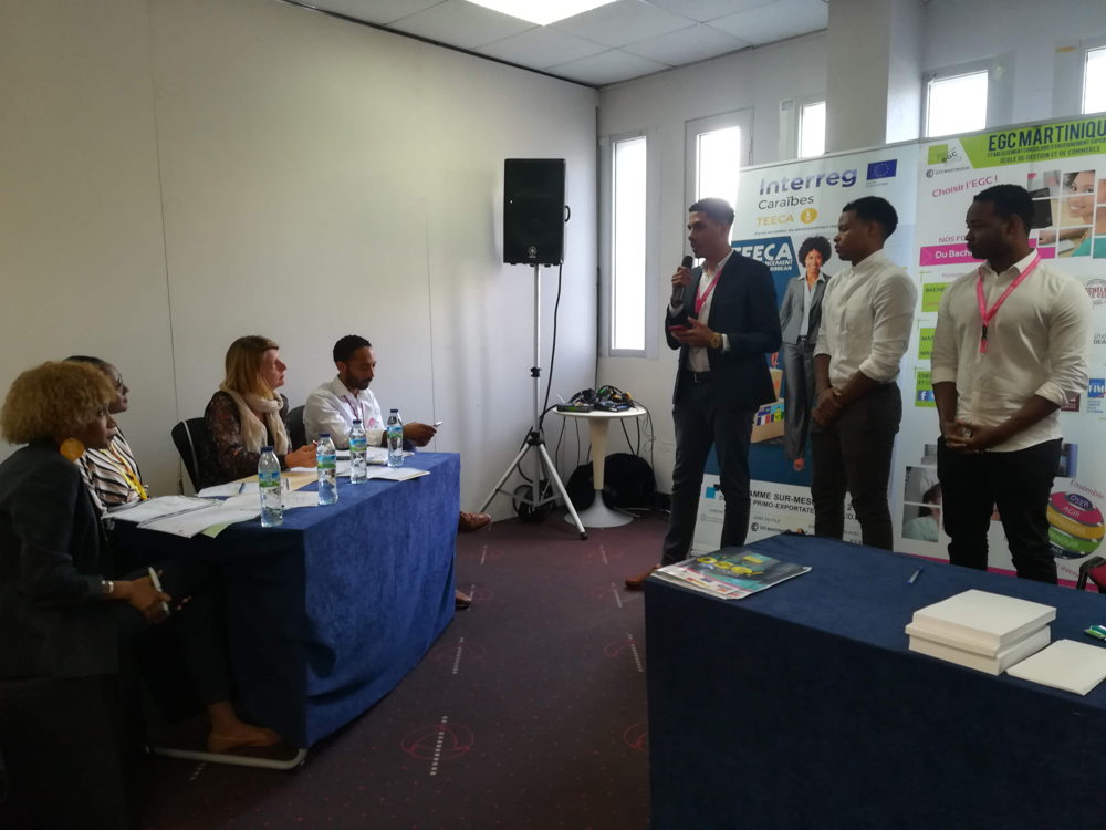 Etudiants de l'EGC Martinique participant au TEECA Pitch Contest organisé dans le cadre du Salon Ose