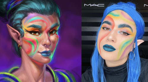 M·A·C National Artist Luisa Sporkenbach's Look with Elf Avatar