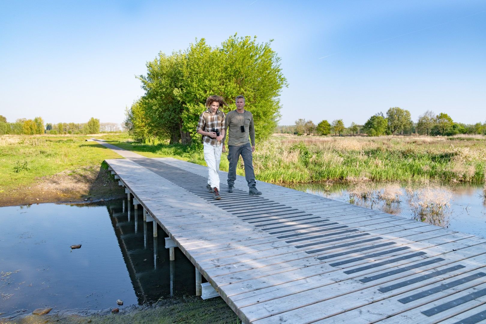 Houten pad naar het midden van de cirkels ©VLM, Herlinde Jacobs