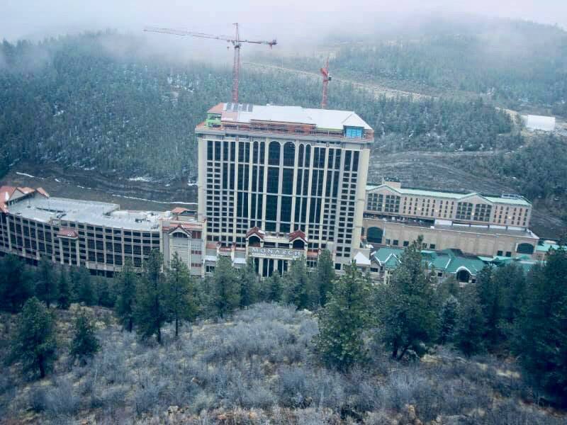 Recent photo of the construction progress at Monarch Casino Resort Spa