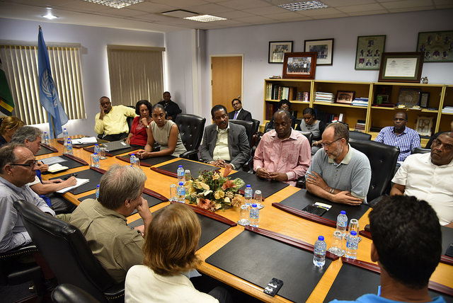 UN Secretary-General meets with the Dominica Parliament.