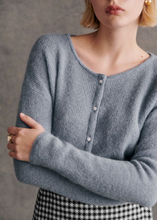 Sézane - Gilet GASPARD Bleu ciel clair - 100€