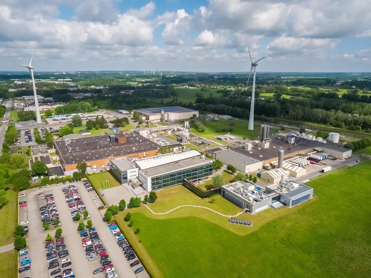 A Luminus wind turbine at the Dow Silicones site in Seneffe
