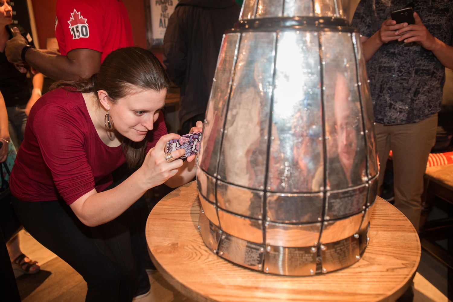 Fan taking a photo of the Grey Cup. Photo Credit: Jim Ross/CFL