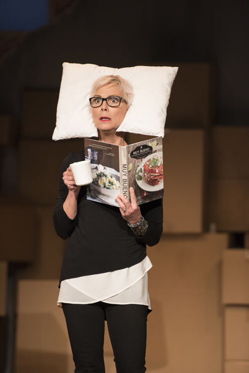 Jill Daum in the 2016 production of Mom’s the Word: Nest ½ Empty. Set and costume design by Pam Johnson and lighting design by Marsha Sibthorpe. Photo by Emily Cooper