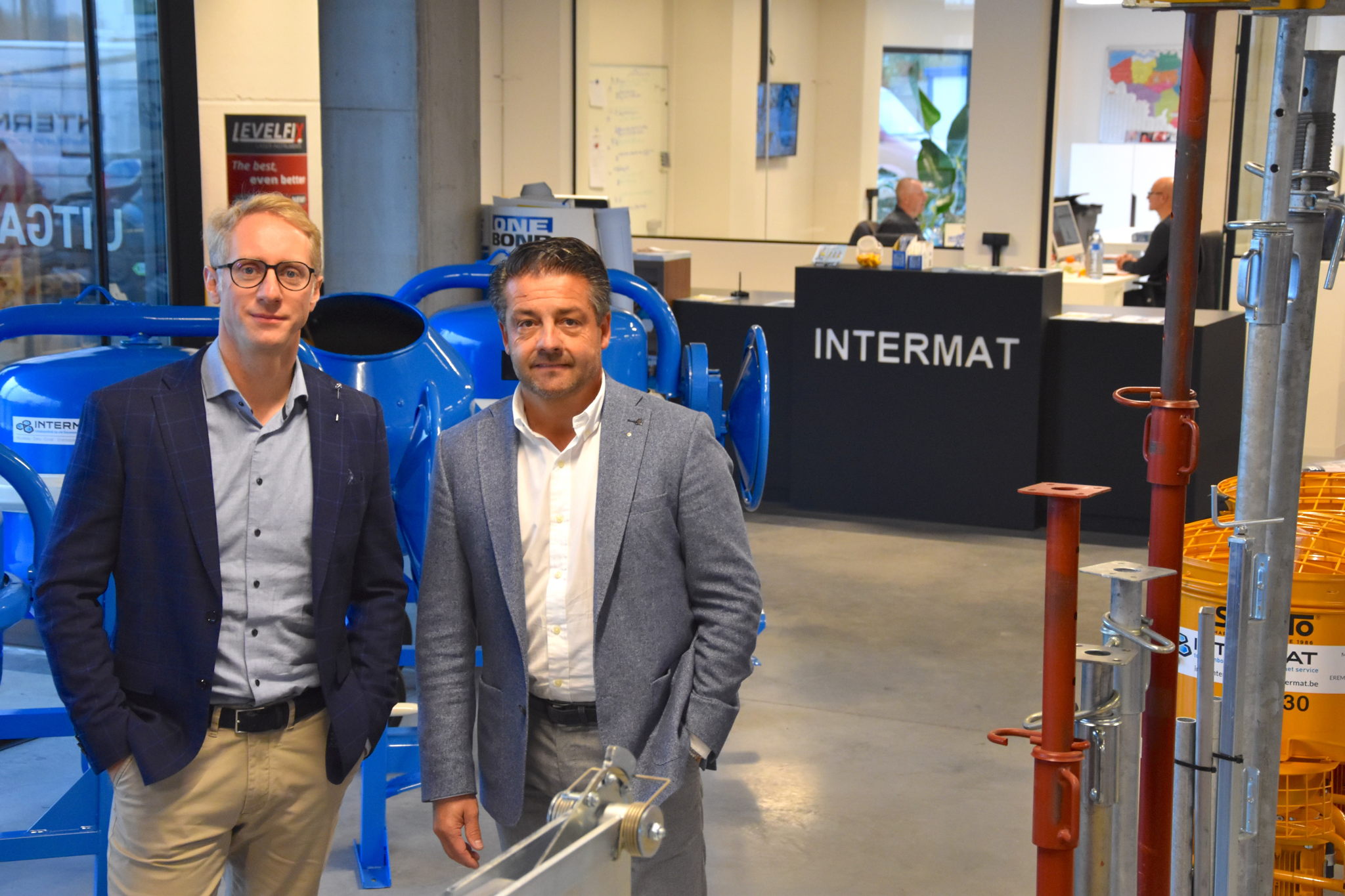 Len Vandekerckhove COO en Tom Verhulst CEO van Intermat Len Vandekerckhove COO en Tom Verhulst CEO van Intermat