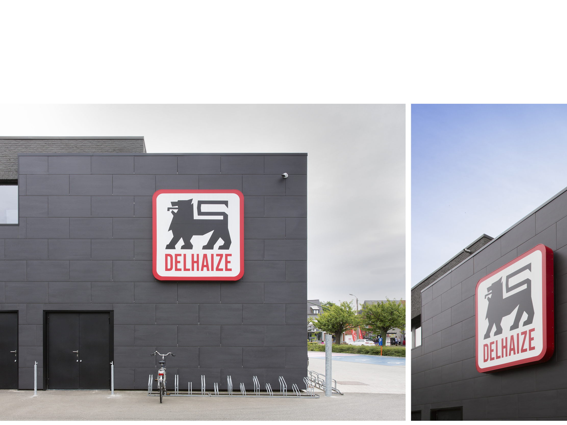 Les carreaux Mosa confèrent un style épuré et luxueux à la façade rénovée de l’AD Delhaize