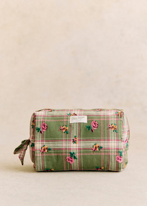 Petit Sézane - Trousse de toilette carreaux vert