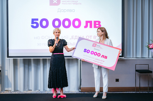 Avon България дари 50 000 лв. за борба с рака на гърдата