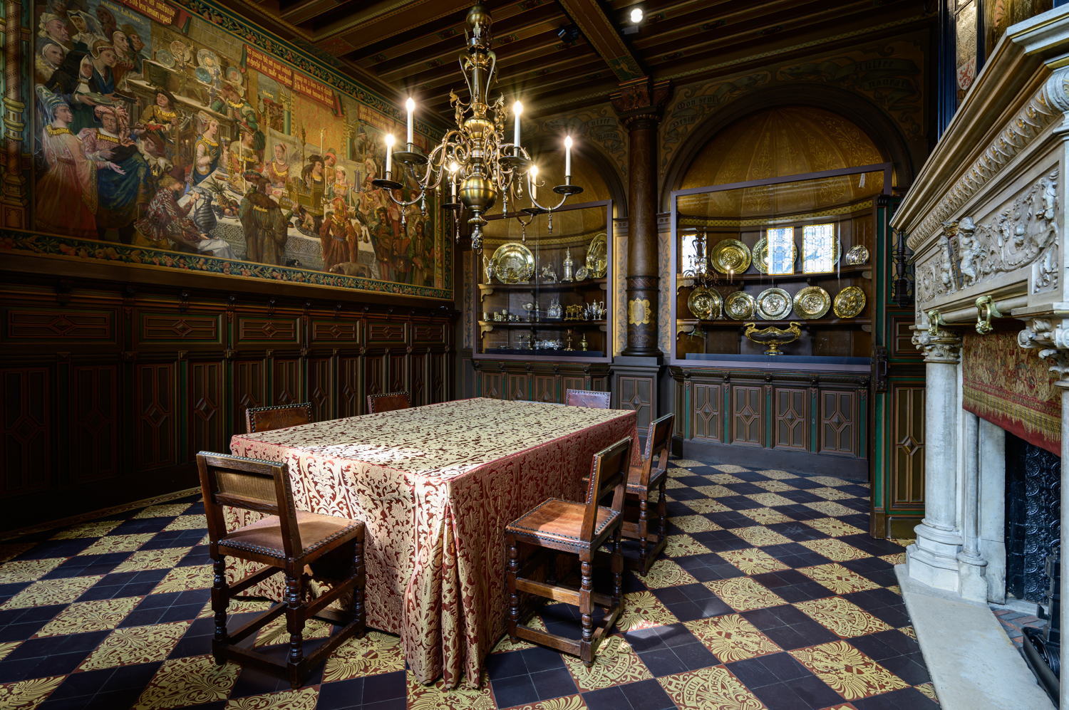Eetkamer, Kasteel van Gaasbeek, foto Jo Exelmans