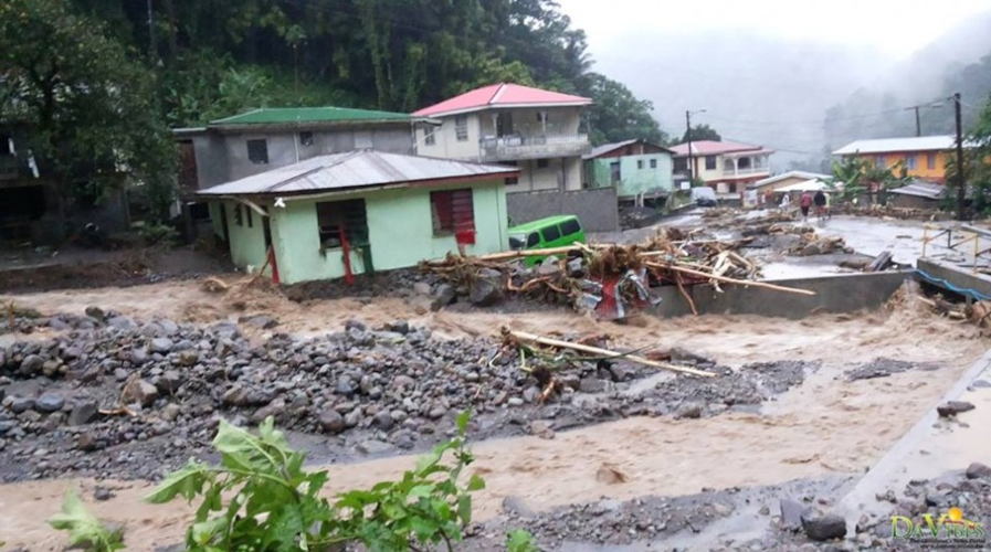 Floodings in St. Kitts and Nevis after hurricane Irma