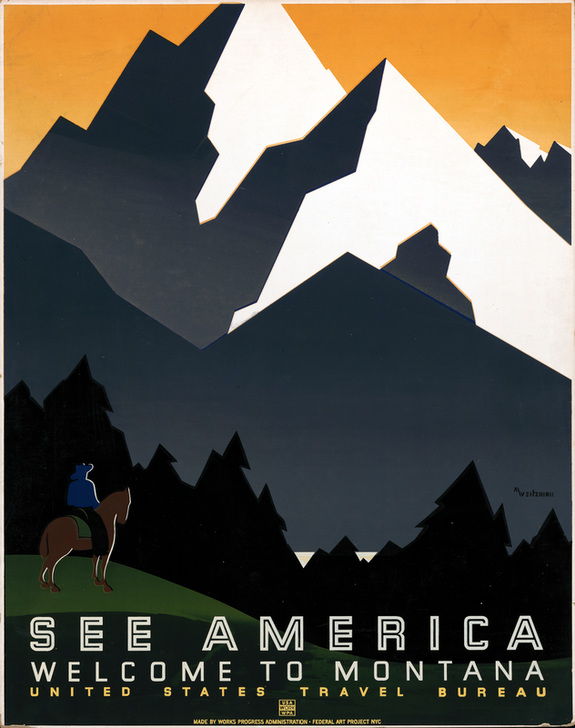Affiche pour la promotion touristique du Montana (c) akg-images