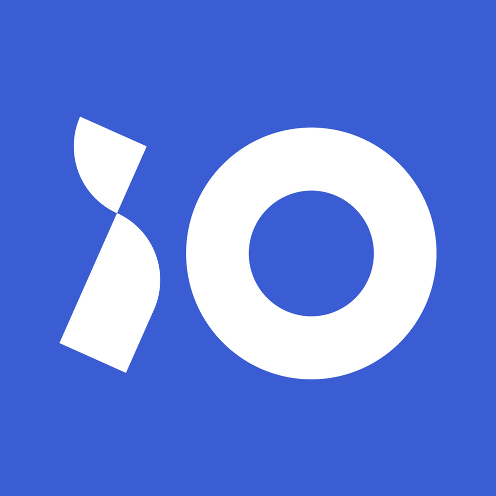 iO logo - blue