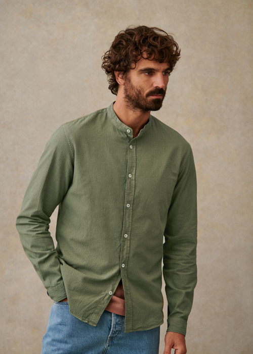Octobre Editions - Chemise Benny Coton Lin Vert - 95€