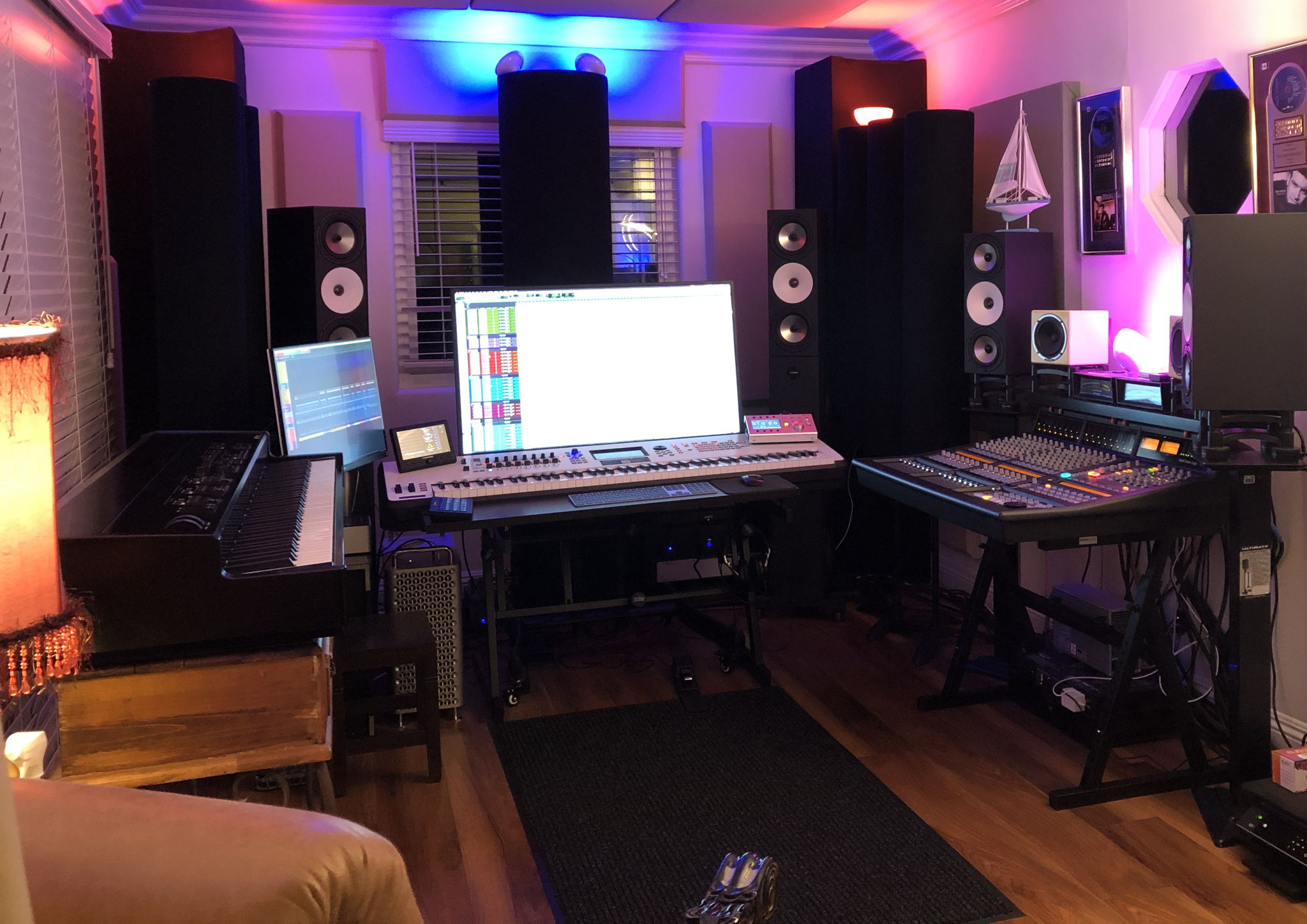 Dean uses Amphion Two15 monitors and an Amphion Two18-BaseOne25 Bass Extension System