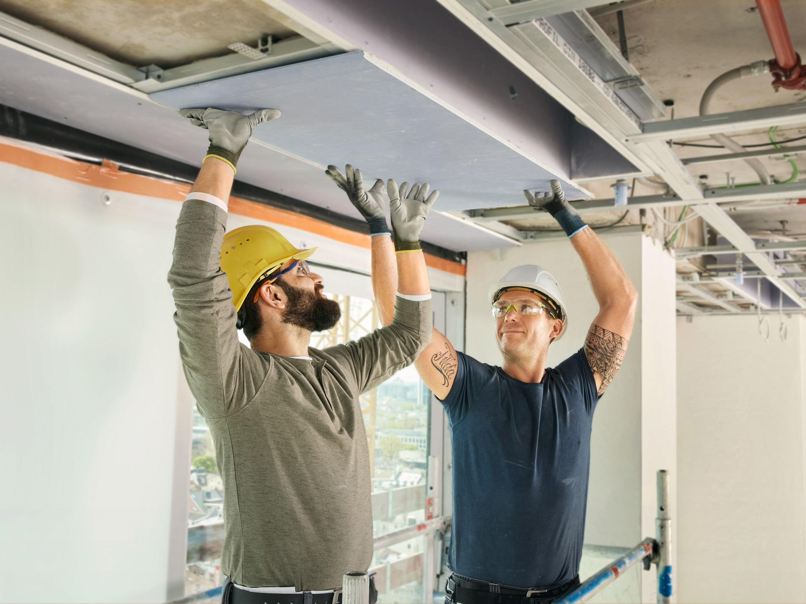 Nu ook voor houtskelet: de onklopbare gipsplaat Knauf Diamond Board