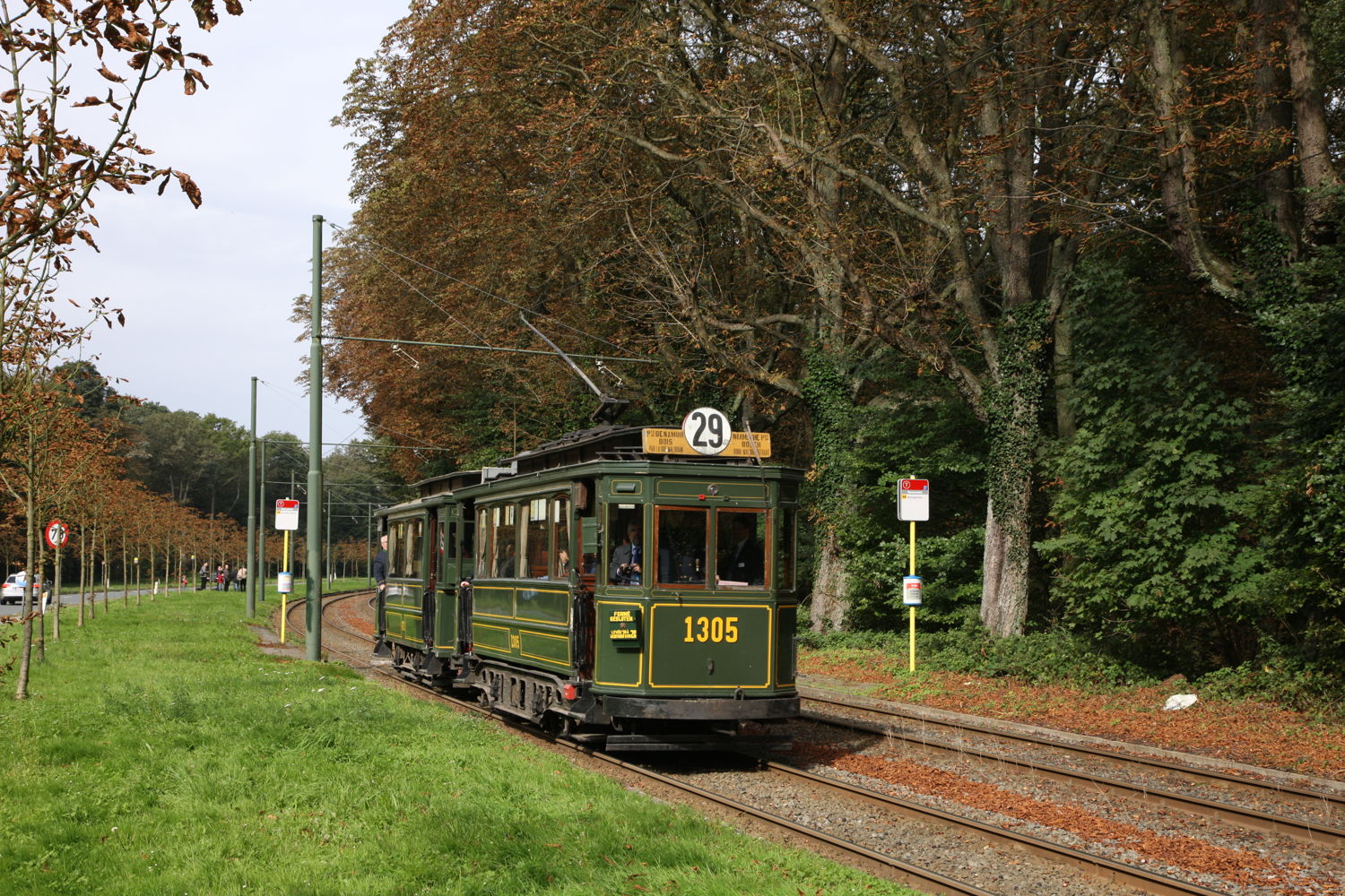 Un des trams commandés pour l’Exposition universelle de 1910 à Bruxelles. Photo : Luc Koenot.