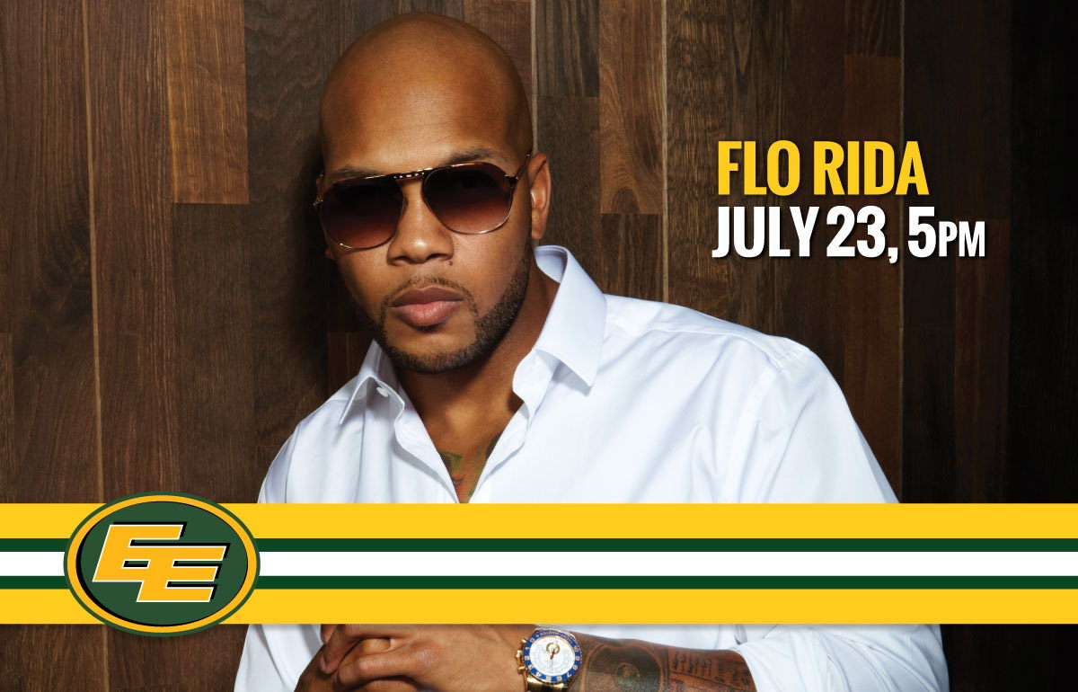 Flo Rida to perform during Nissan halftime when the Edmonton Eskimos take on the Hamilton Tiger-Cats this Saturday, July 23.