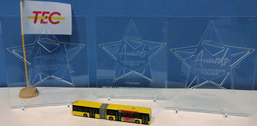 Le TEC triplement récompensé aux Awards de la Communication publique !