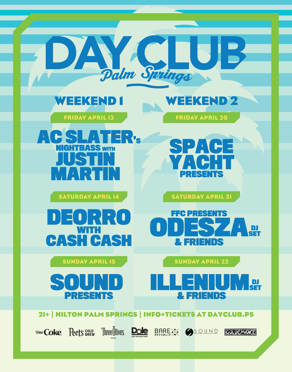 Day Club Palm Springs Announces Epic Lineup for Coachella Pool Parties