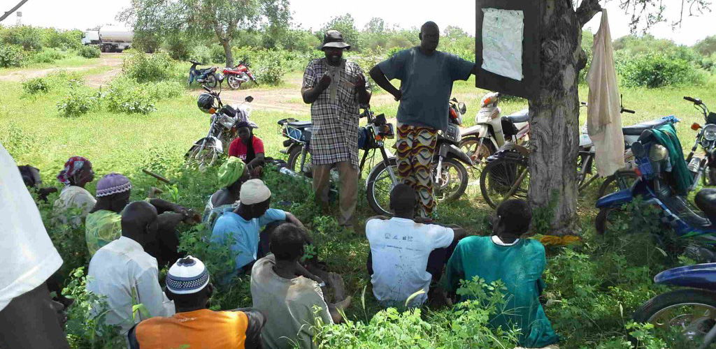 African farmers in a training a session.