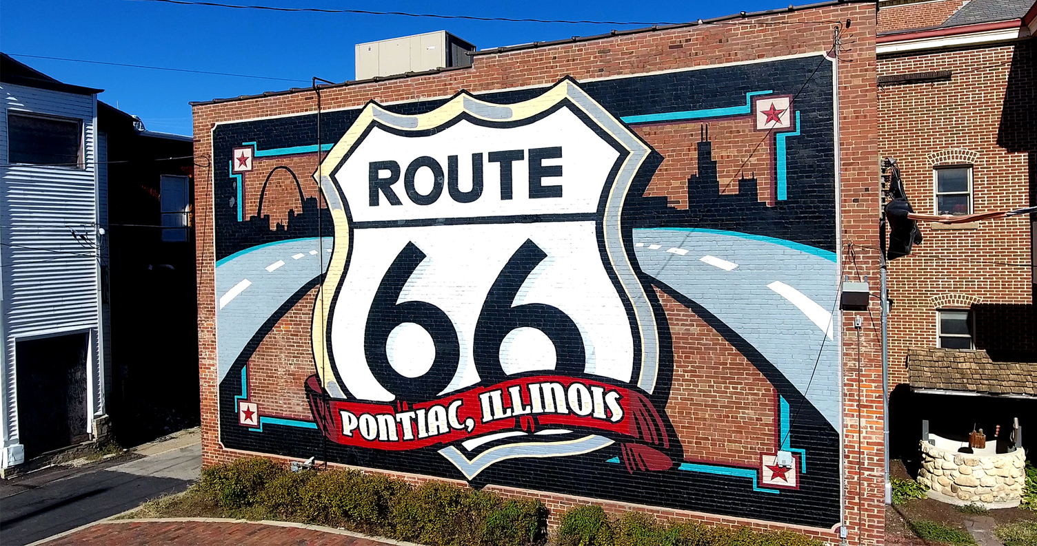 Centenario de la Ruta 66, Pontiac, Illinois. Centenario de la Ruta 66, Pontiac, Illinois.