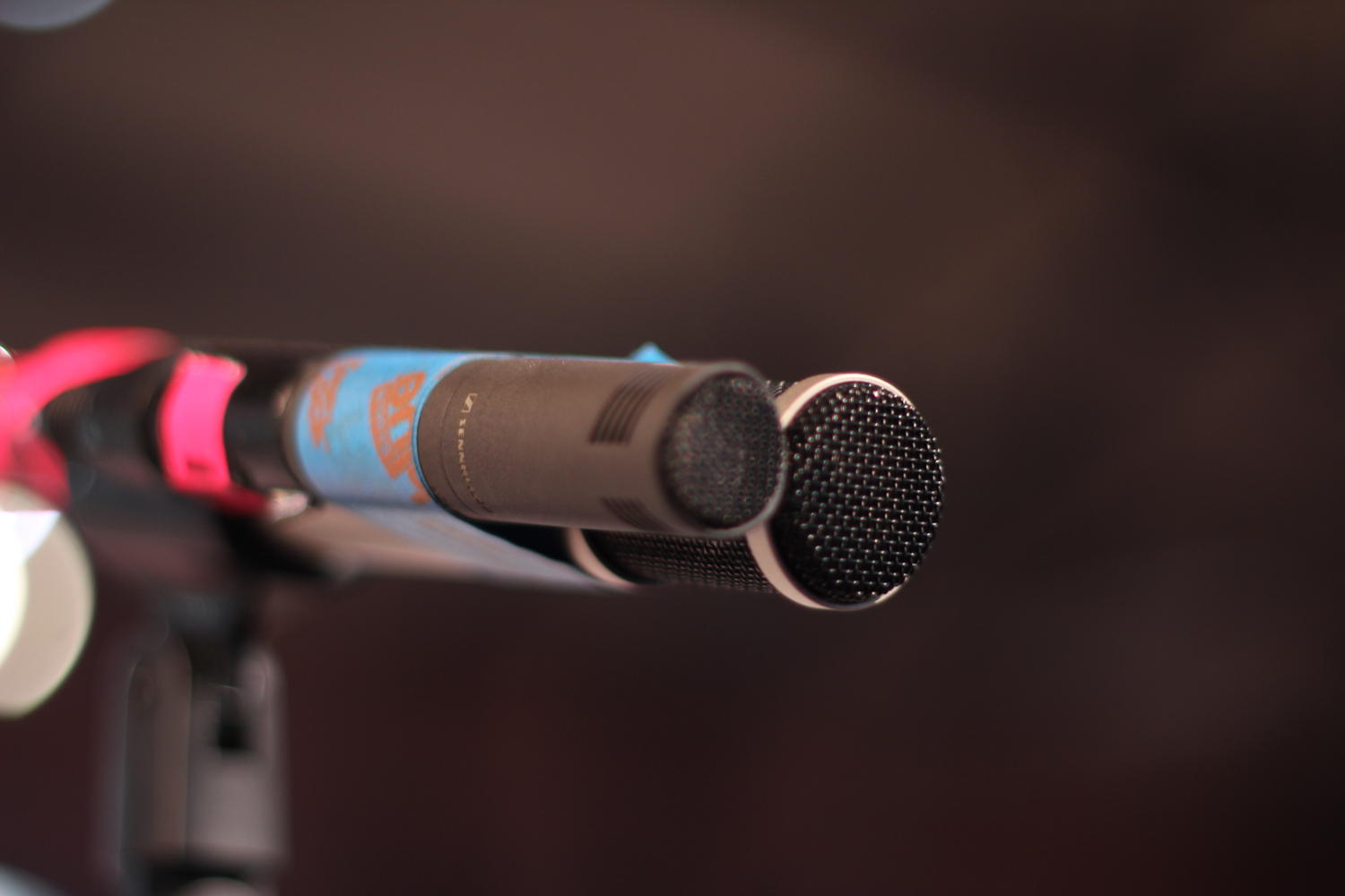 Each grouping of musicians, situated about the perimeter of the Philadelphia Armory, was miked with a Sennheiser MKH 8040 cardioid microphone and an MKH 800 microphone set to a figure-of-eight pickup pattern to achieve an MS stereo configuration. During mixing, these signals will be blended with the 3D microphone array at the center to achieve a detailed and accurate 3D image.