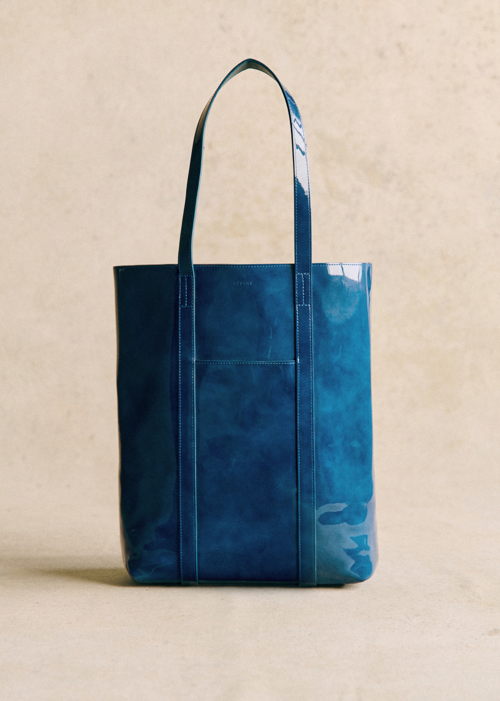 Sézane - LE CABAS BLEU VERNIS (5)