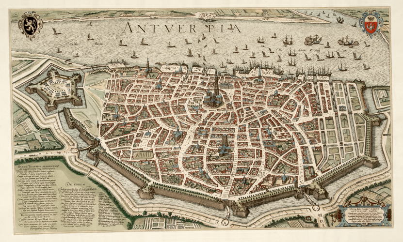 Beeld 8a. Stadsplan Hoefnagel