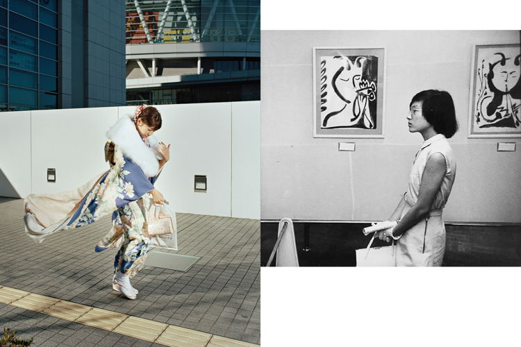 Max Pinckers, Kimono, 2015, © Max Pinckers & Werner Bischof, JAPAN, Tokyo, Picasso exhibition, 1951 © Werner Bischof/Magnum Photos