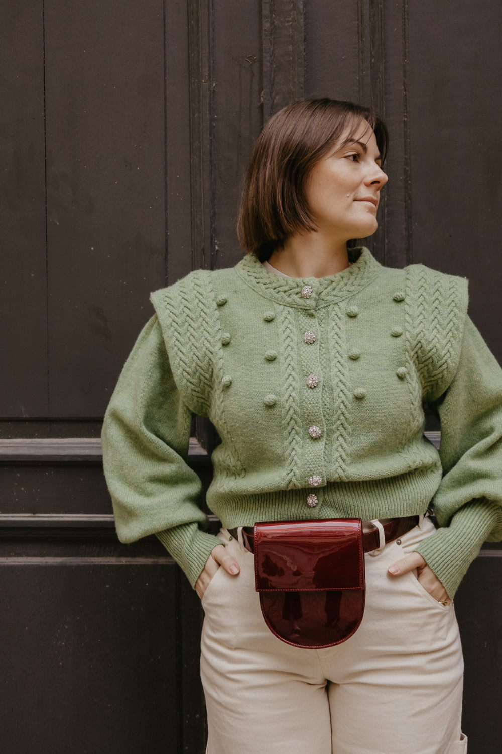 Mieke Dierckx - Belt Bag wine laqué -€365