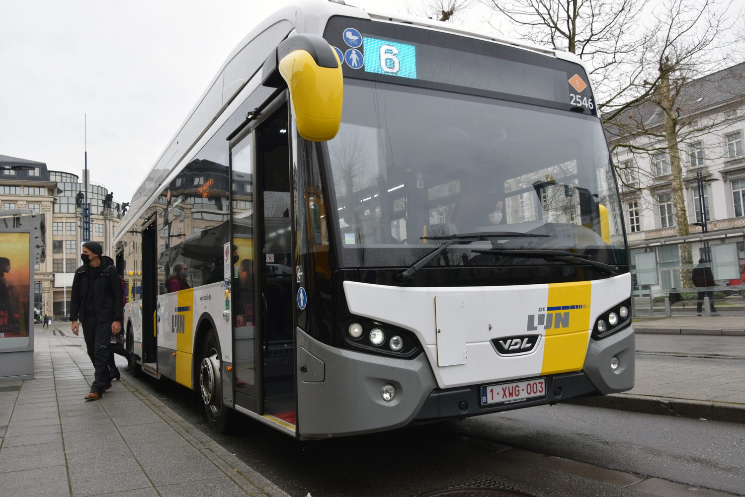 Elektrische bus aan Gent Zuid