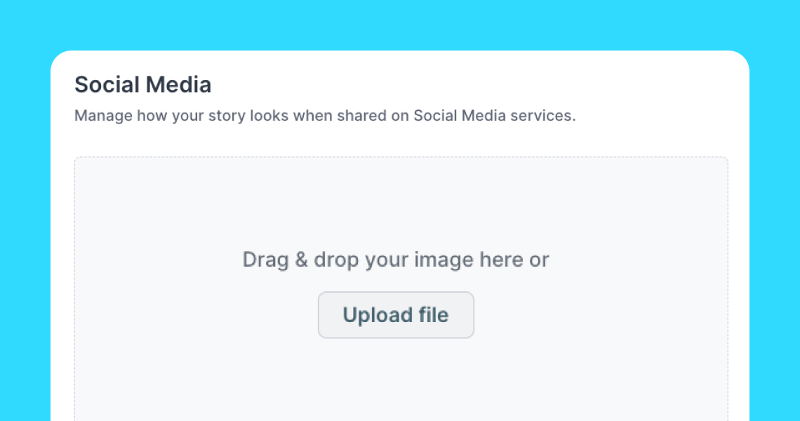 Customize how a story looks on social media