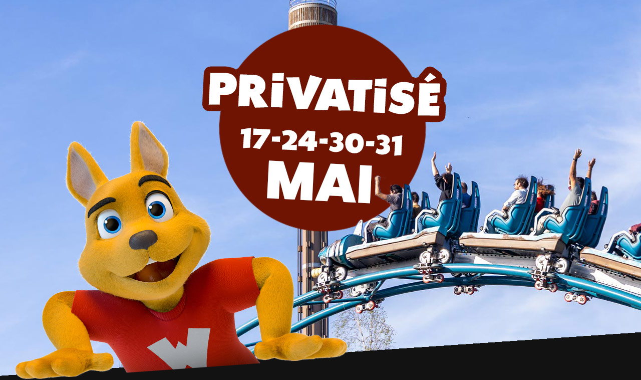 Walibi sera privatisé les 17, 24, 30 et 31 mai