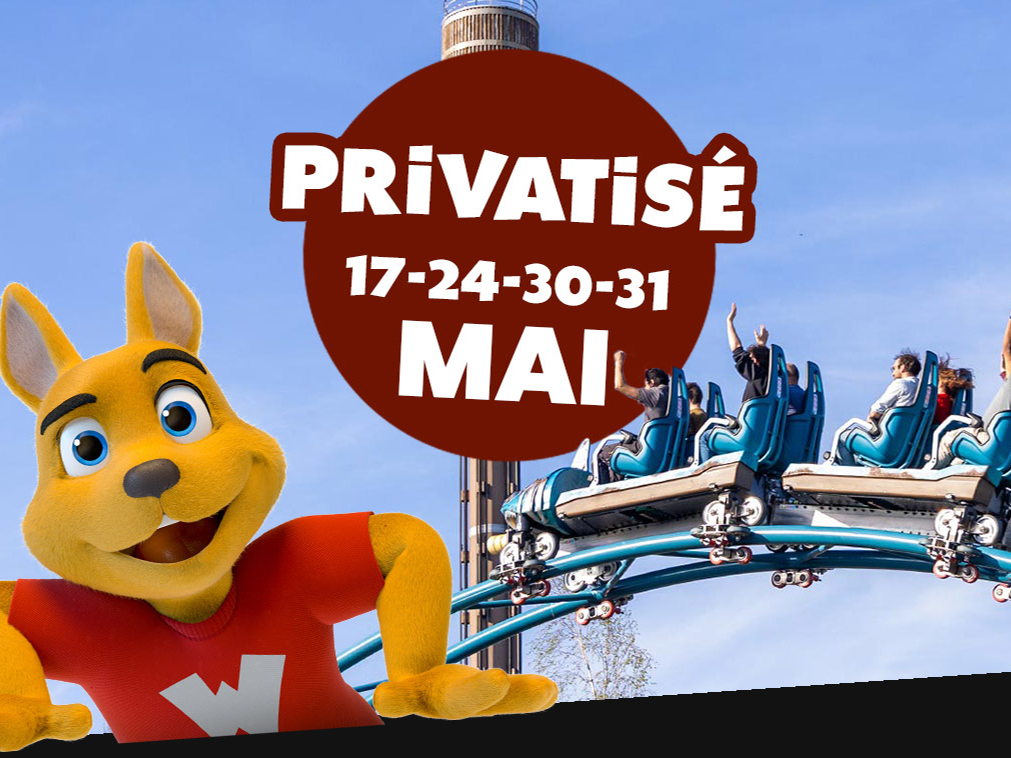 Walibi sera privatisé les 17, 24, 30 et 31 mai