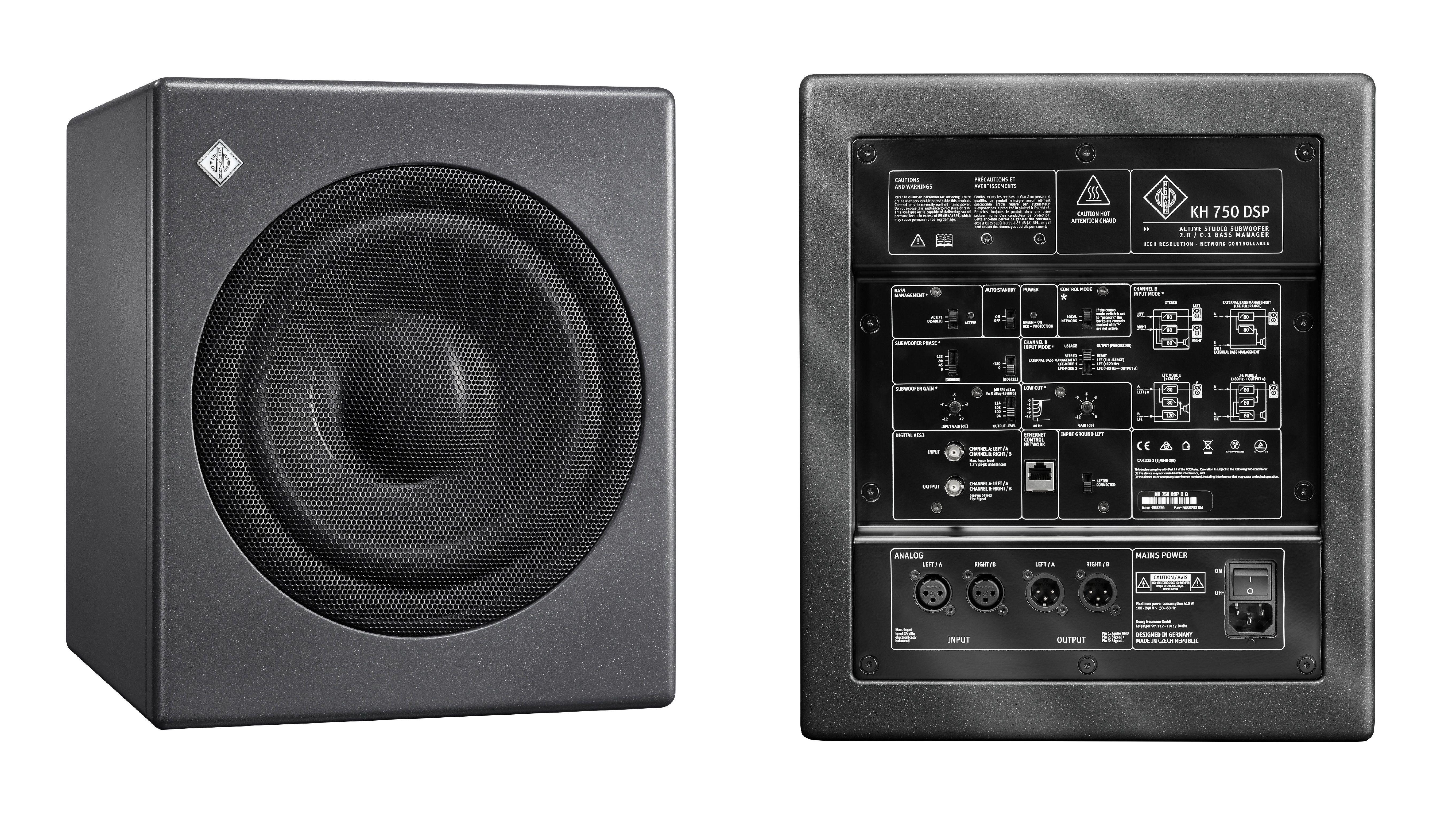 The new KH 750 DSP is a particularly compact subwoofer for broadcast, music and post production studios