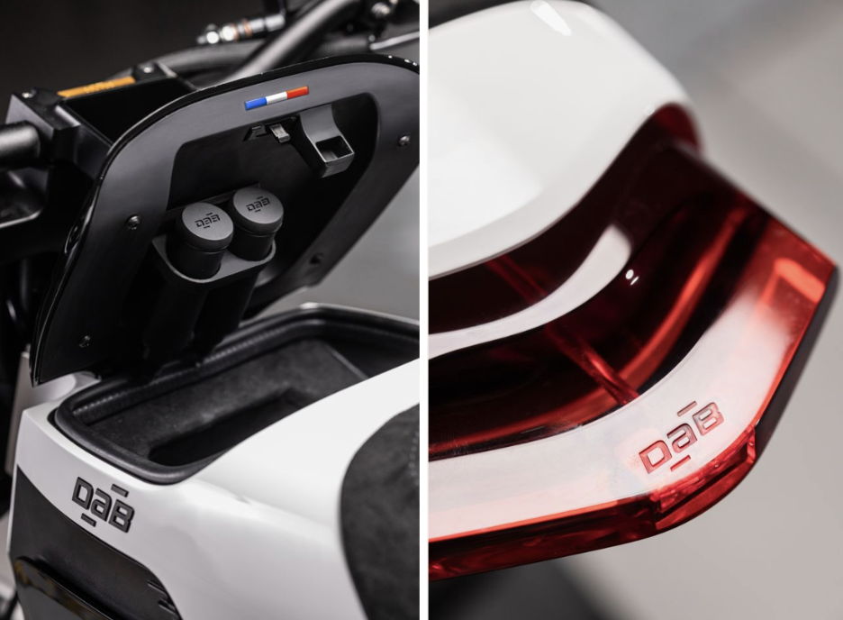 (Pictured above: Details on the new DAB 1α Motorbike by DAB Motors in MGT-Grey and W-White, photographed by David Duchon Doris)