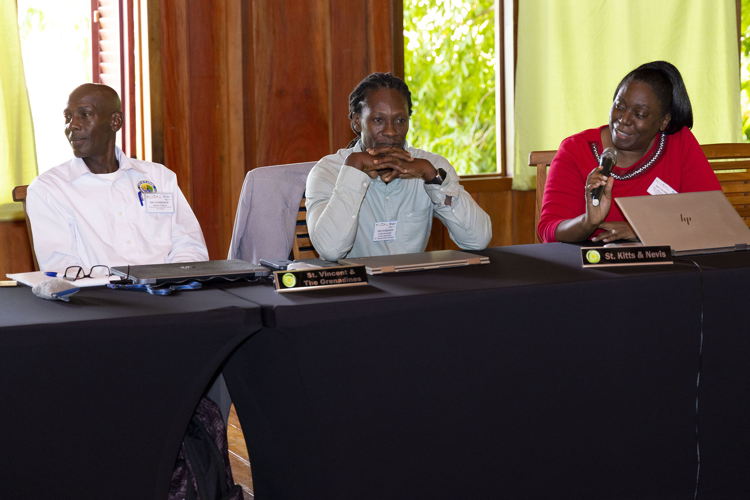 L-R: Andrew Lockhart, Vanburn Harry, St. Vincent and the Grenadines, Brenda John-Boddie, St. Kitts & Nevis