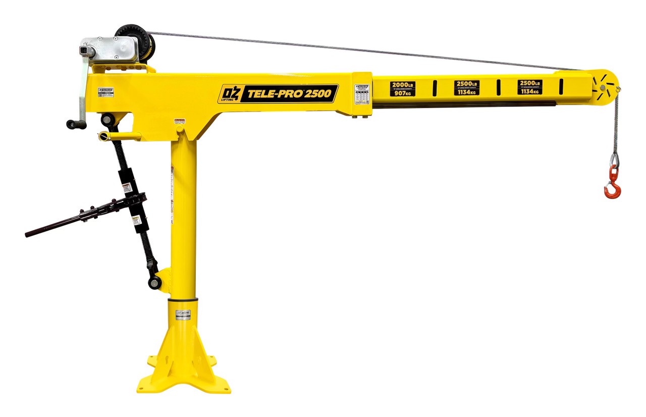 The Tele-Pro allows users to telescope the boom in and out under load.