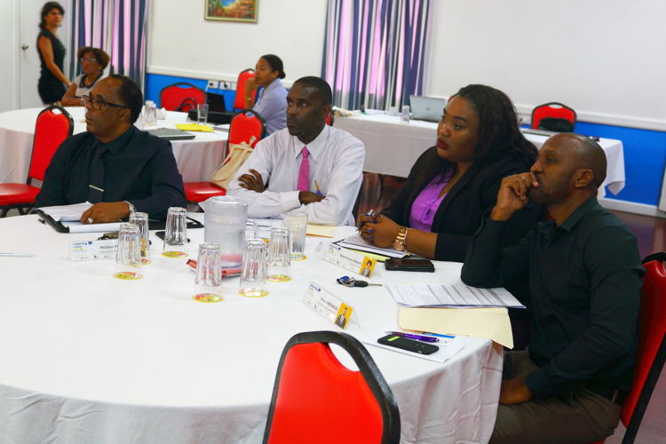Panel of judges of the TEECA Caribbean Youth Entrepreneurship Challenge