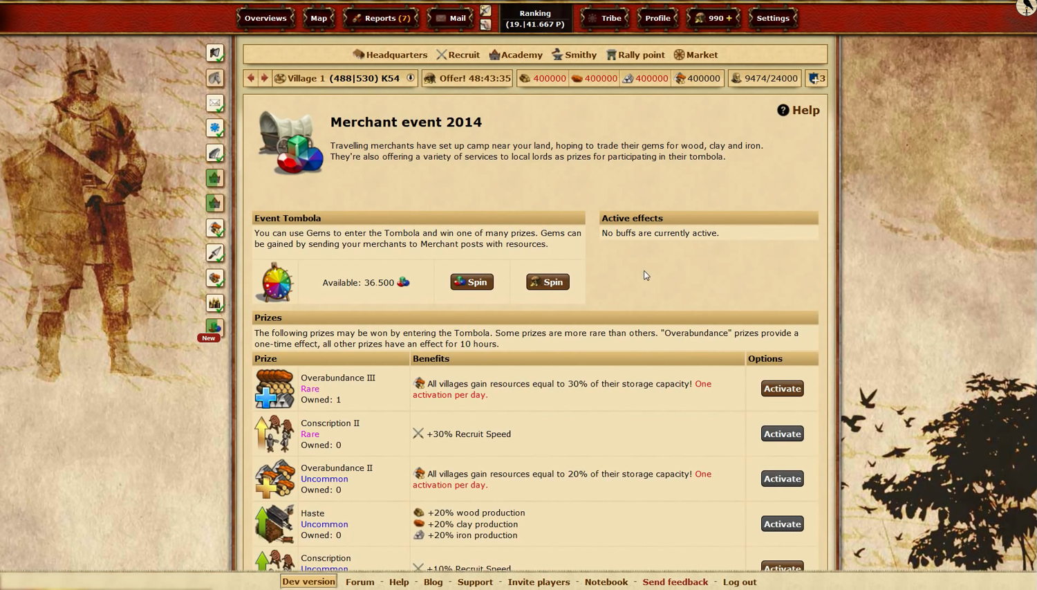 Tribal Wars Merchant Event
