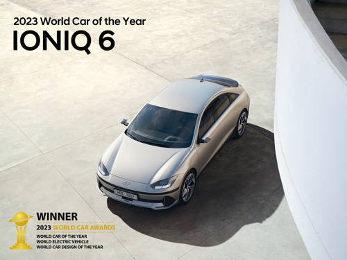 Hyundai IONIQ 6 wird zum World Car of the Year gekürt, zum World Electric Vehicle und zum World Car Design of the Year