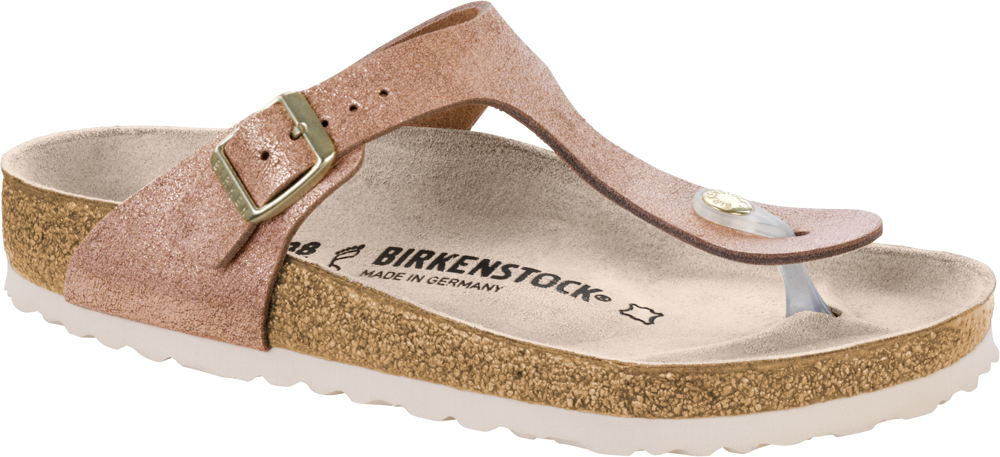 Birkenstock-1008793-Gizeh Washed Metallic Rose Gold suede leather-89,95 Ôé¼