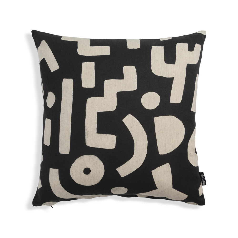 Habitat Mono Abstract Printed Cushion - 43x43cm, £20 Habitat Mono Abstract Printed Cushion - 43x43cm, £20